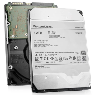 WD Ultrastar HC520 12TB HUH721212AL4200 0F29560 7.2K RPM SAS 12Gb/s 4Kn 3.5" HDD - Image 1 of 4