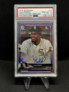 Luis Robert 2018 Bowman refractor automático púrpura/250 PSA 10 - Imagen 1 de 2