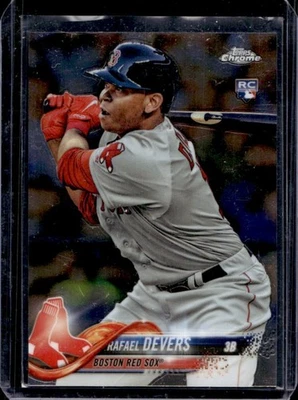 2018 Topps Chrome Rafael Devers RC Rookie #25 Red Sox - Image 1 of 2