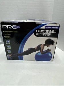 24" Exercise Ball with Pump - Pro Strength -Strengthen & Tone - NIB Core Balance - Picture 1 of 5
