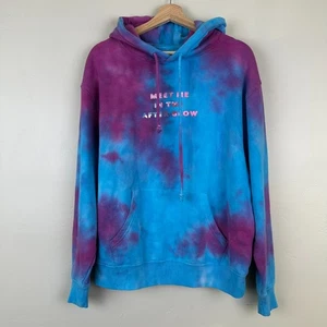Taylor Swift Hoodie Women M Pink Blue Tie Dye Meet Me in the Afterglow Limited - Picture 1 of 13