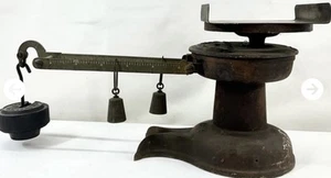 ANTIQUE Heavy HOWE CAST IRON 3 TOE CROWS FOOT scale balance beam weight - Picture 1 of 8