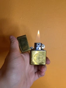 Vintage 1992 Original Chevrolet Brass Zippo Feuerzeug - Bild 1 von 5