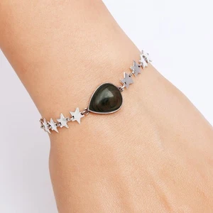 Premium Star - Hypersthene - Canada 925 Sterling Silver Bracelet Jewelry B-1044 - Picture 1 of 6