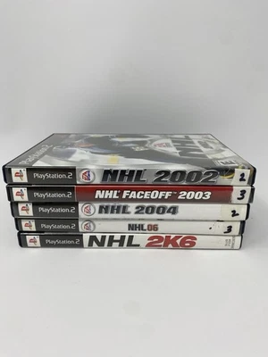 PS2 Hockey Lote de 5 Juegos NHL 02 03 04 06 07 Playstation 2 CIB Faceoff Foto 1 de 4