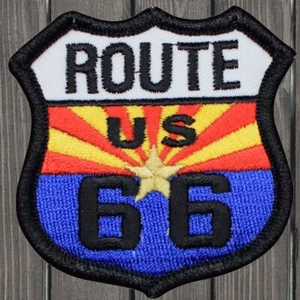 Route 66 gestickter Aufnäher — Bügelbild - Bild 1 von 1