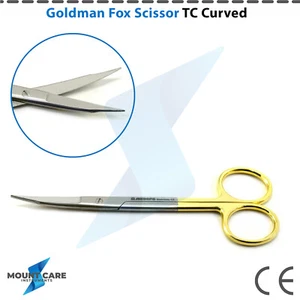 TC Goldman-Fox Scissor CURVED Dental Trimming Tissues,Cutting Suture Instruments - Picture 1 of 3