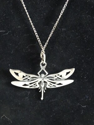 (PB) Collar Libélula MM Plata en Cadena de 20" con Bolsa Foto 1 de 4