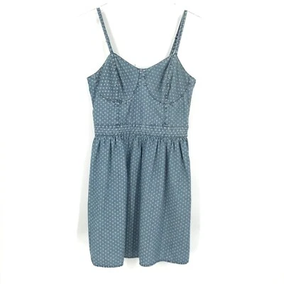 Vestido para mujer Mossimo pequeño azul mini sin mangas ajustables correas de espagueti Foto 1 de 4