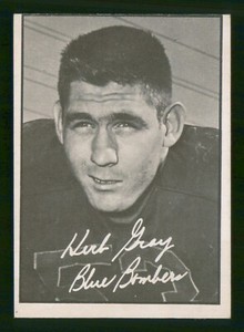 HERB GRAY 1961 TOPPS CFL 61 NO 122 VGEX+/EX              23364