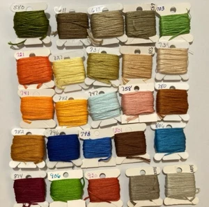 DMC Embroidery Floss Lot of 25 Labeled Cotton Thread on Cards Lot #55 - Picture 1 of 3