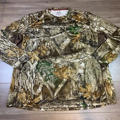 Realtree Long Sleeve Shirt Men’s 3XL Woodland Camouflage Performance Hunting - Image 1 of 4