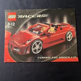 2006 Lego Racers 8671 Ferrari 430 Spider 1:17 Instruction Manual Only