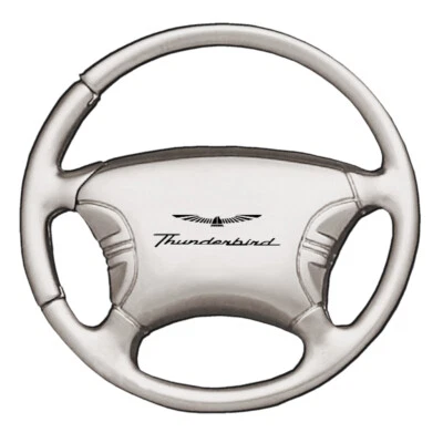Ford Thunderbird Steering Wheel Keychain (Chrome) - Image 1 of 3