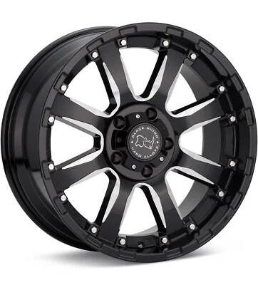 17 Inch Black Rhino Rims Wheels Chevy Silverado 1500 GMC Sierra Truck 6 Lug 17x9 - Image 1 of 4