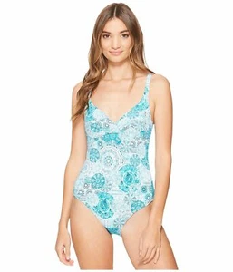Bleu Rod Beattie Lagoon Blue Mio Underwire Twist One Piece Swimsuit 10 NWT $119 - Picture 1 of 3