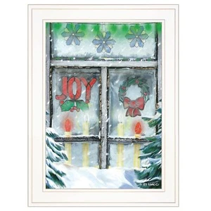 Christmas Joy 1 White Framed Print Wall Art - Picture 1 of 1