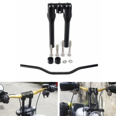 Para Harley Dyna Softail Low Rider Street Bob Sportster 1" Manillar + Kit Elevador Foto 1 de 4