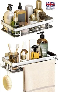 Organizzatore doccia a parete scaffale doccia senza perforazione scaffale bagno portaoggetti - Foto 1 di 8