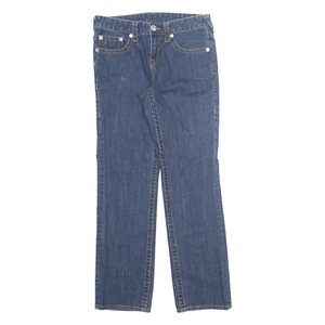 TRUE RELIGION Girls Jeans Blue Slim Straight W28 L28 - Picture 1 of 6