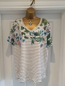 Joules Celina Cream Floral Top Size 16 New With Tags 