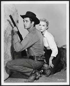 Pistola contratada foto original estampada Western Anne Francis Rory Calhoun años 50 - Imagen 1 de 2