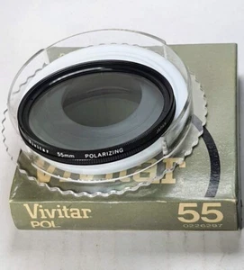 Genuine 55mm Polarizer PL Glass Lens Filter Japan 55 mm Polarizing Pol Vivitar - Picture 1 of 5