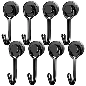 8Pack Swivel Swing Magnetic Hooks for Refrigerator Cruise BBQ Grill Tools - Picture 1 of 8