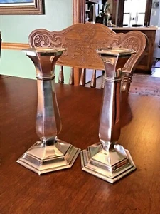 Vintage/antique Derby silverplate candlesticks. Beautiful, classic! - Picture 1 of 8