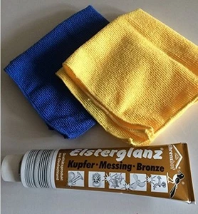  Elsterglanz Kupfer Messing Bronze Polierpaste 150ml u. 2 Microfasertücher - Bild 1 von 1