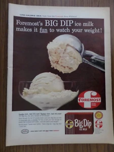 1959 Foremost Dairy Foods Ad Big Dip Ice Milk Ice cream - Picture 1 of 1