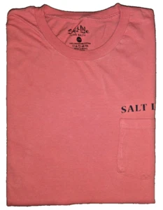 Salt Life Men's Coral Short Sleeve Shirt with Graphics on back Size L - Picture 1 of 6