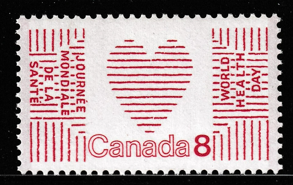 Canadá #560p, Día Mundial de la Salud de las Naciones Unidas, sello etiquetado GT2, MNH 1972 Foto 1 de 1