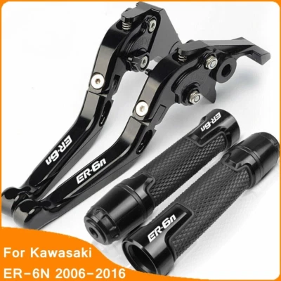For Kawasaki ER-6N 2006-2016 Motorcycle CNC Brake Clutch Levers Handlebar Grips  Foto 1 de 4
