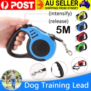 Heavy Duty Dog Puppy Extendable Retractable Adjustable Nylon Leash Pet Leads 5M - Picture 1 of 10