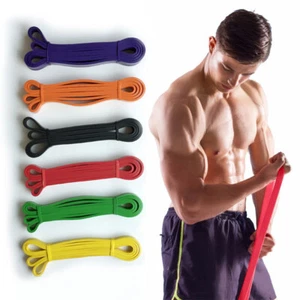 Gym Exercise Resistance Bands Tube Trainers Power Strength Fitness Yoga Workout - Picture 1 of 12