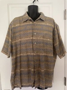 Eddie Bauer Kurzarm Knopfleiste X-Large braun blau - Bild 1 von 7