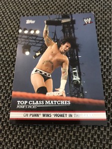 2012 WWE CM Punk's Picks Top Class Matches Wrestling Card #2 of 10 Money in Bank