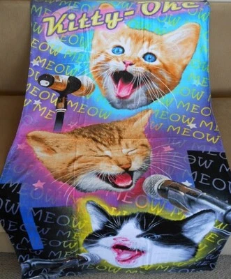 Nuevo Gatito Oke Gatos Cantores Gatito Playa Baño Piscina Regalo Toalla Karaoke MEOW Gato Foto 1 de 3