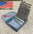 Produktbild - Norseman 60 pc HI-Moly M7 NUMBER Wire Gauge Drill Bit Set w Index #1-60 USA J-60