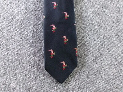 VINTAGE Robert Talbott Tie Blue Silk Blend Elf Santa Christmas Holiday Necktie - Image 1 of 4