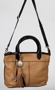Brighton Brown/Black Leather Purse Shoulder bag with wallet & Dust Cover - Picture 1 of 10