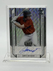 2021 Leaf Metal Draft Silver ~ James Triantos #BA-JT1 AUTO - Picture 1 of 2