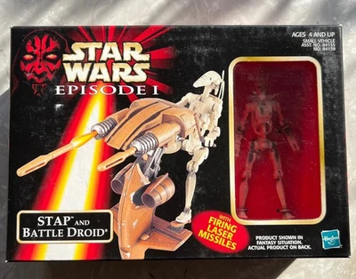 Star Wars TPM  STAP W Battle droid  w fig.  MISB E  1  1999       1125 - Image 1 of 3