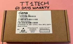 New Ciena 160-9504-900 002 QSFP+,4x10GBASE-LR, SMF, 1310nm, 10km, MPO WOTRDP1FAA - Afbeelding 1 van 1