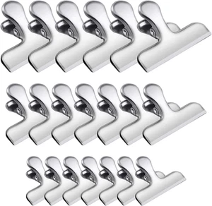 Edelstahl Span Clips - 20 Stück Schwerlast Lebensmittel Beutel Clips, Silber - Bild 1 von 12
