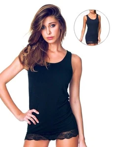 Canotta in cotone modal con pizzo Jadea 4328 - Picture 1 of 2