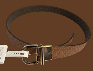 Michael Kors Belt Twist Reversible Mk Logo Brown Size Xtra Large NWT - Picture 1 of 23