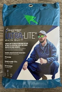 Frogg Toggs Ultra-Lite Rain Suit | Men’s Size Small | Blue Waterproof New - Picture 1 of 4