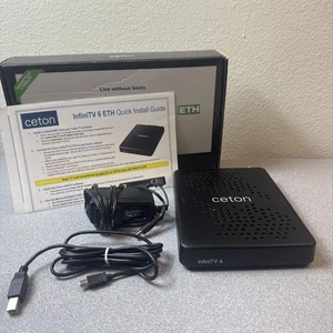 Ceton InfiniTV 6 ETH Ethernet CableCARD Sintonizzatore di rete TV via cavo con cavo di alimentazione - Foto 1 di 7